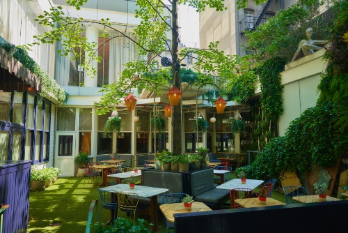 The garden at the Standard East Village