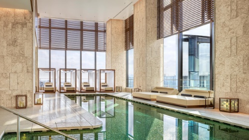 The pool at the Bulgari Hotel Tokyo