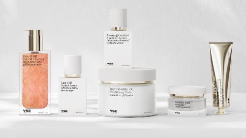 FROM LEFT: Take It Off Gel-Oil Cleanser, $45, Last Call Retinol Serum, $88, Morning Cocktail Vitamin C Serum, $65, Your Favorite Ex Exfoliating Pads, $72, Xtremely Rich Moisturizer, $65, The Problem Solver Brightening Treatment, $88, YSE BEAUTY, ysebeauty.com