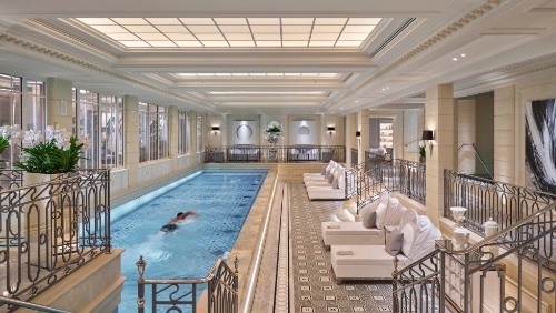 The pool at Four Seasons Hotel George V