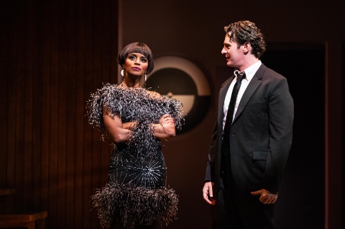 Krystal Joy Brown and Jonathan Groff in "Merrily We Roll Along"