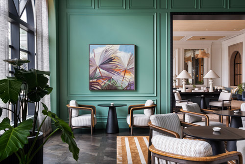 The Silver Palm lounge at the Ritz-Carlton, Grand Cayman