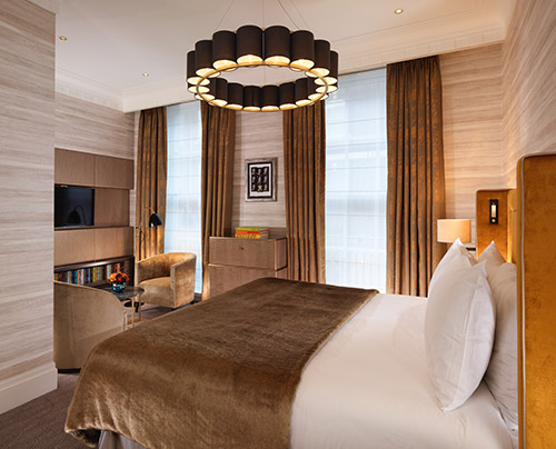 An executive king room at Flemings Mayfair Hotel