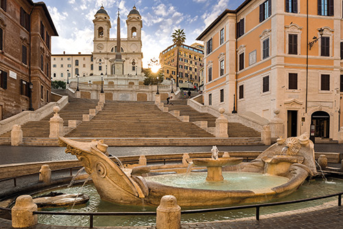 The Spanish Steps below Hotel Hassler