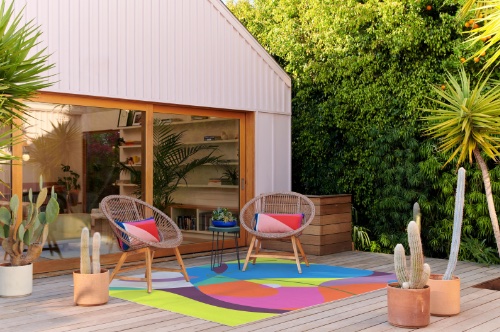 Ruggable x Monica Ahanonu Mango Multicolor indoor/outdoor rug