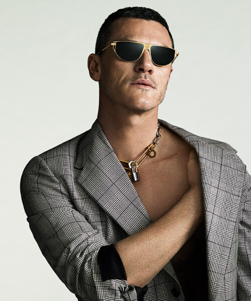 Check Out Luke Evans in Versace Men’s Eyewear