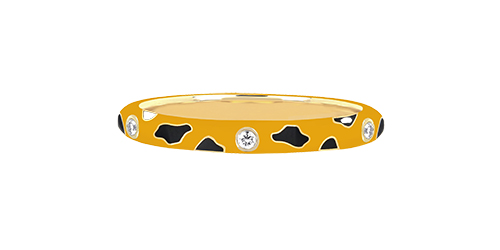 3 Diamond Leopard Enamel Ring 3 Diamond Leopard Enamel Ring