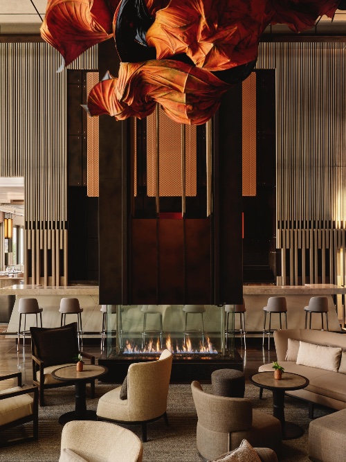 The lounge at Aman New York