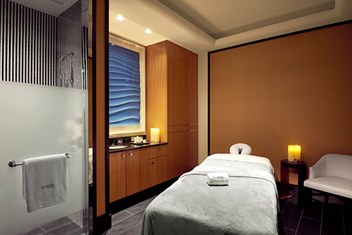 Treatment room at The La Prairie Spa at the Waldorf Astoria Beverly Hills
