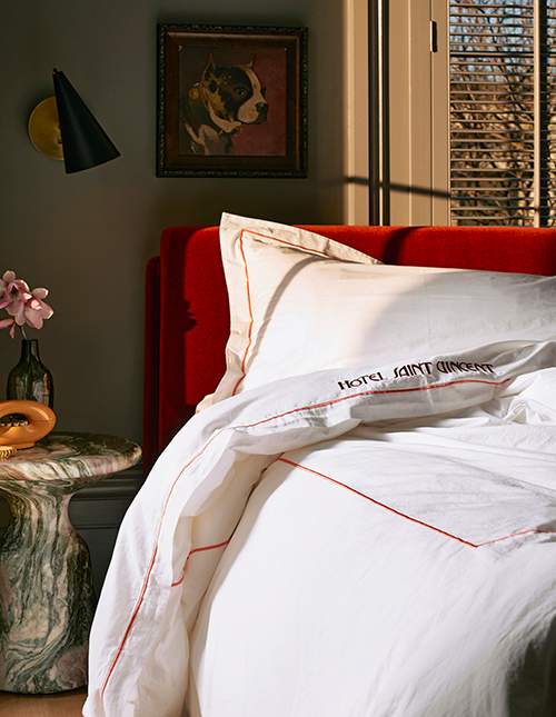 A guest room at the Hotel Saint Vincent